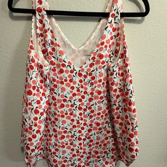 LOFT Red and Pink Floral Sleeveless Camisole - Picture 1 of 3